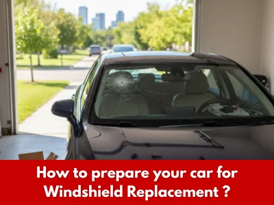 Preparing car for windshield replacement in Toronto